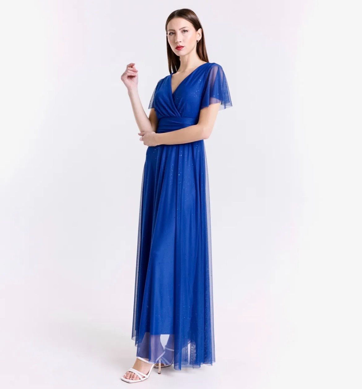 Collezione unica abito Lucia lurex bluette