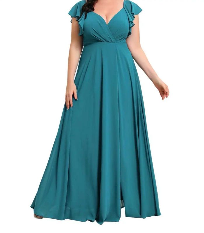 Collezione Curvy abito petrolio