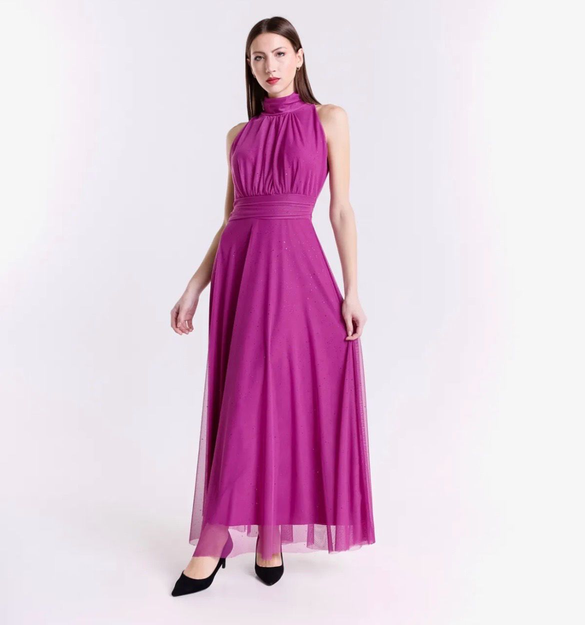Collezione unica abito Lara lurex magenta