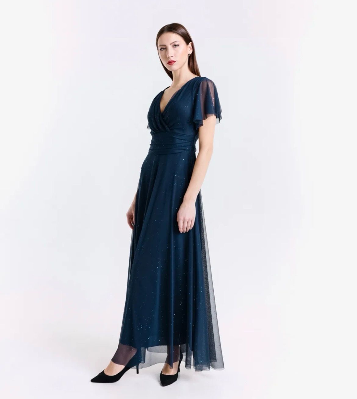 Collezione unica abito Lucia lurex blu