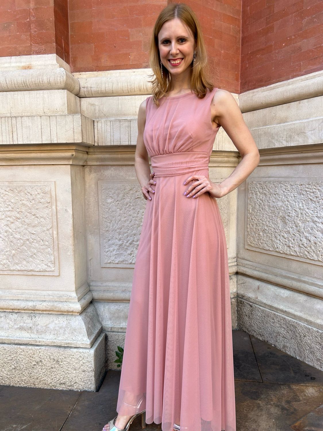 Collezione cerimonia abito Nora rosa antico