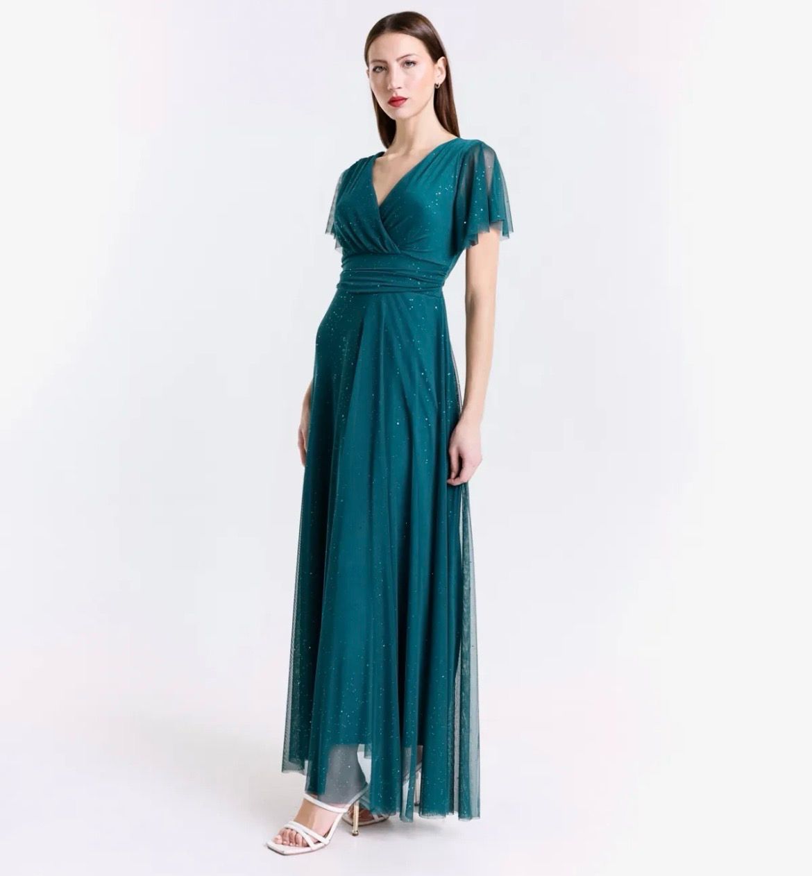 Collezione unica abito Lucia petrolio lurex