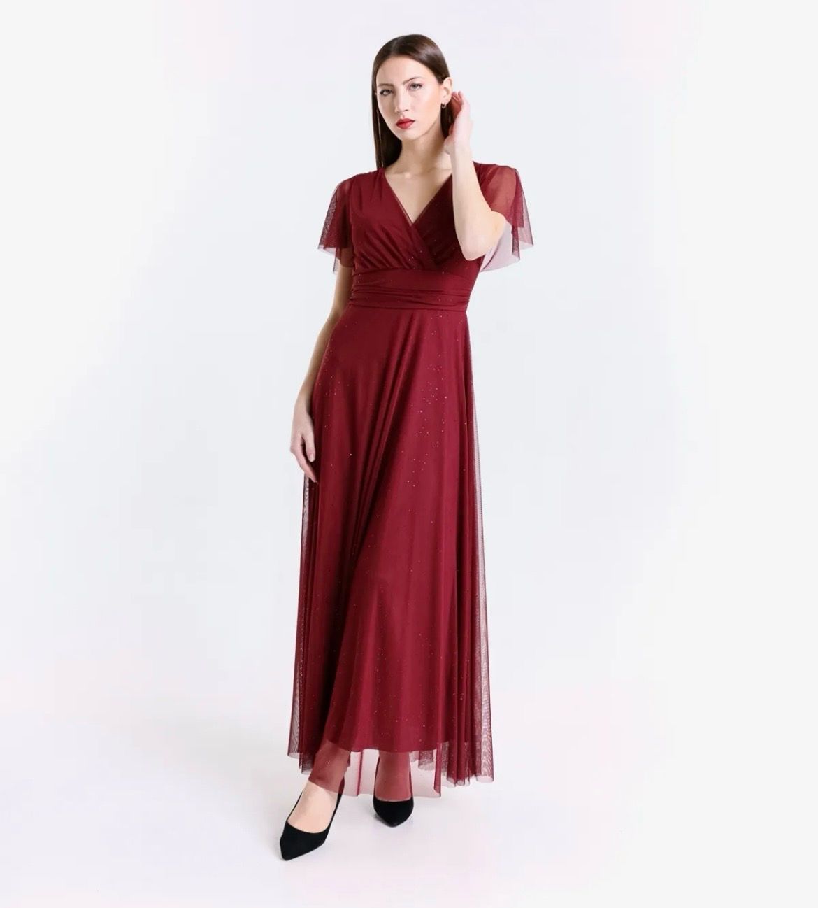 Collezione unica abito Lucia vino lurex