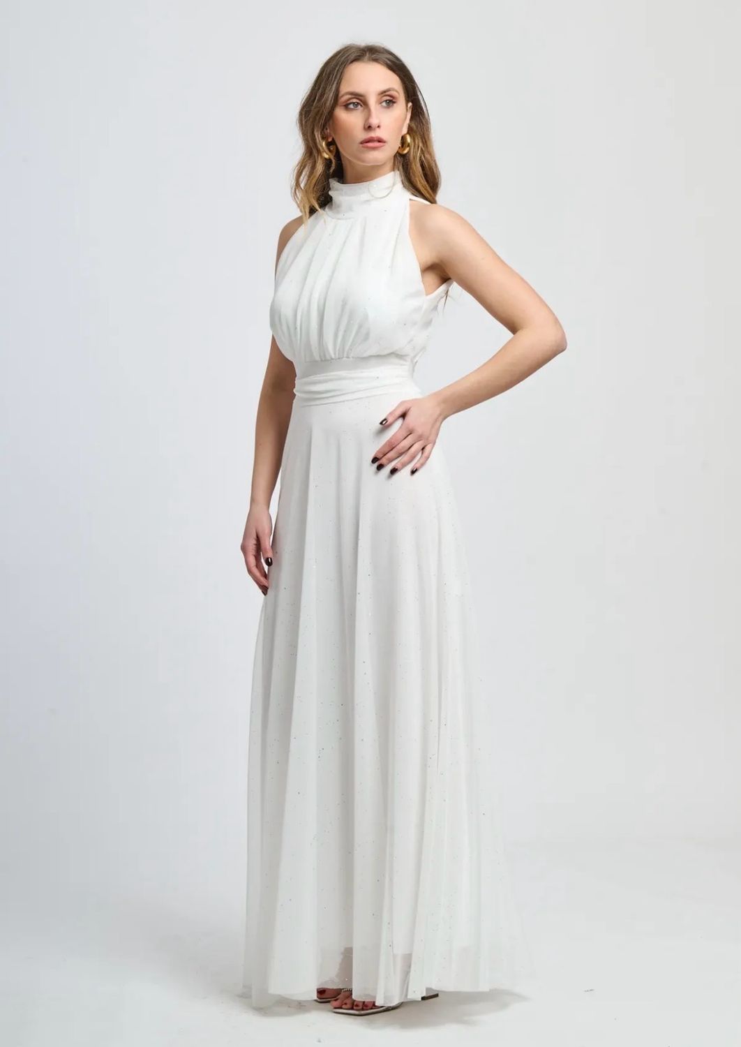 Collezione unica abito Lara Bianco lurex