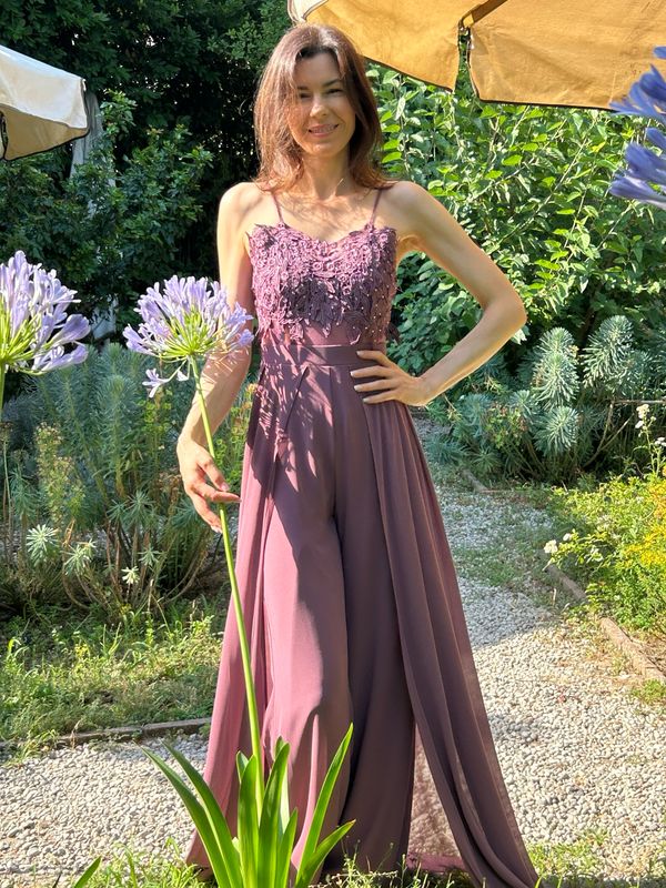Collezione cerimonia tuta malva