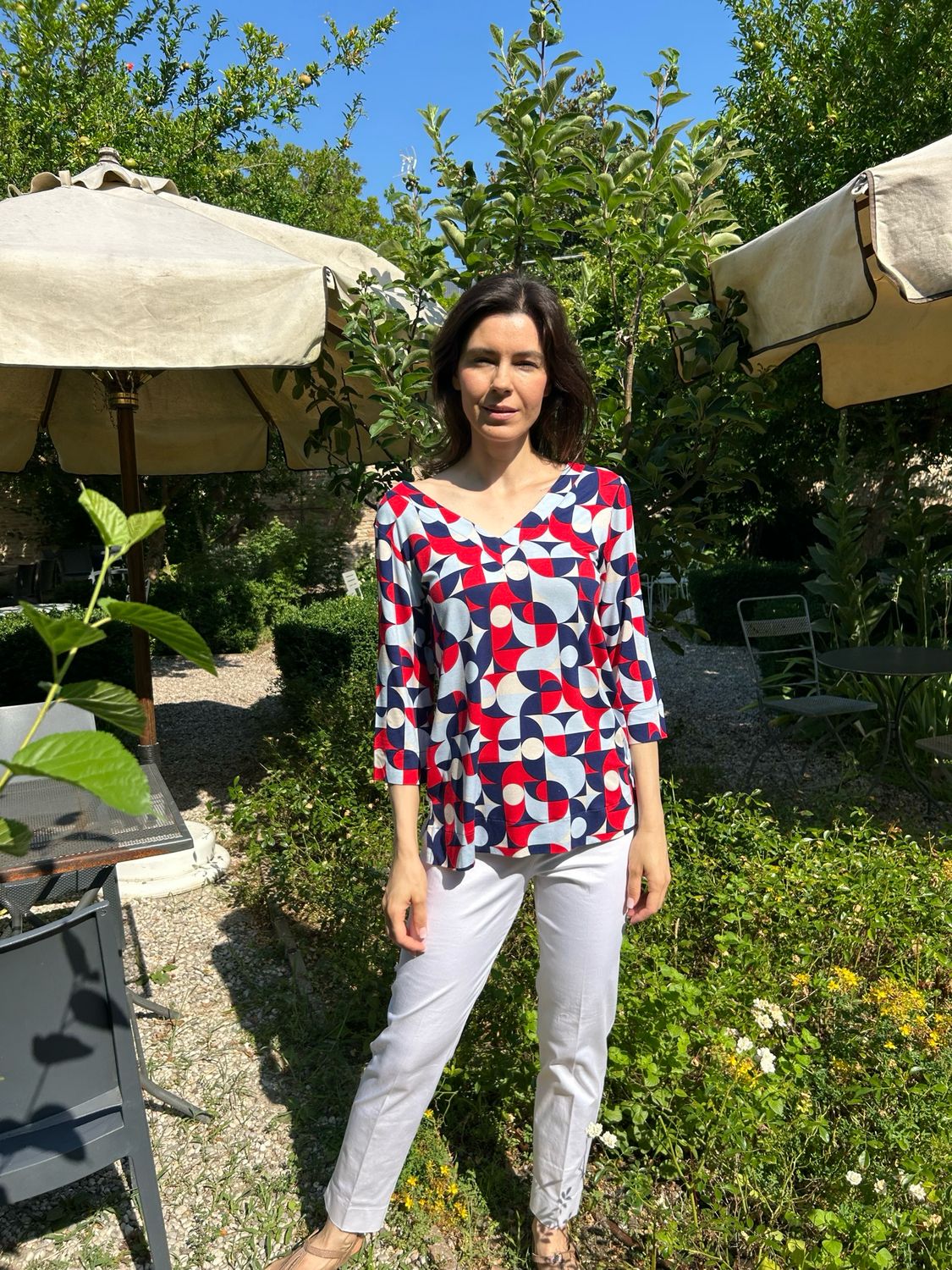 Ragno maglia fantasia rossa