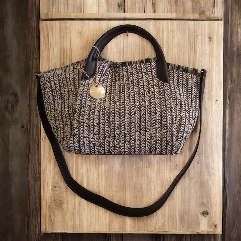 Collezione accessori borsa raffia
