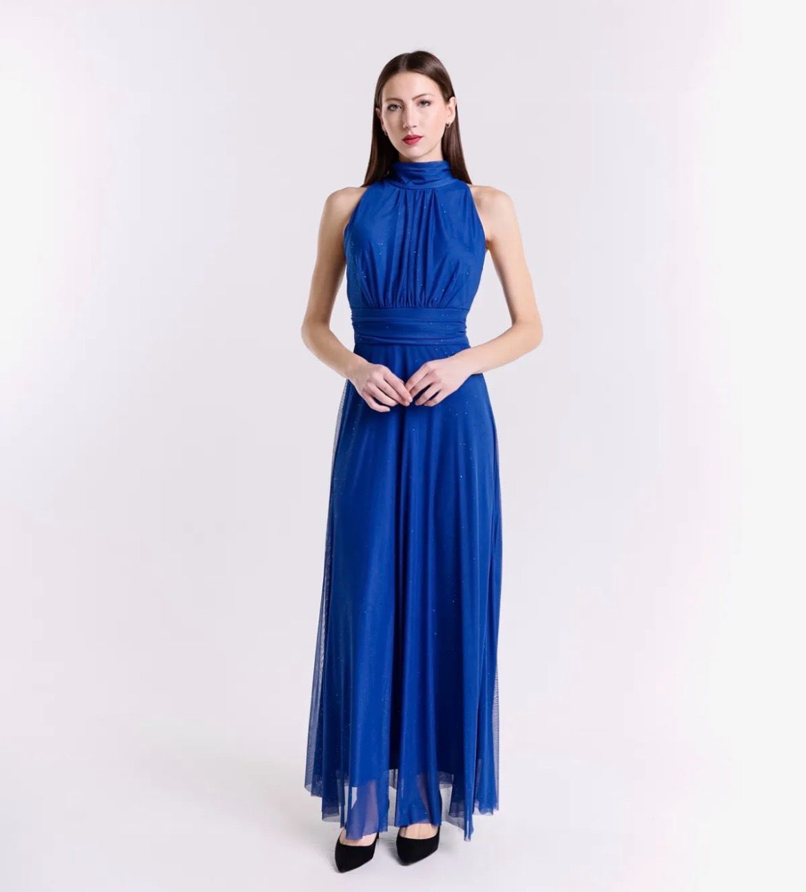 Collezione unica abito Lara lurex bluette