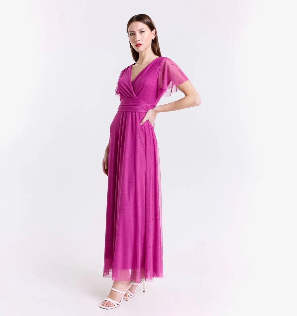 Collezione unica abito Lucia lurex magenta