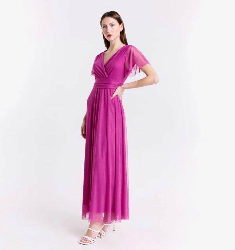 Collezione unica abito Lucia lurex magenta