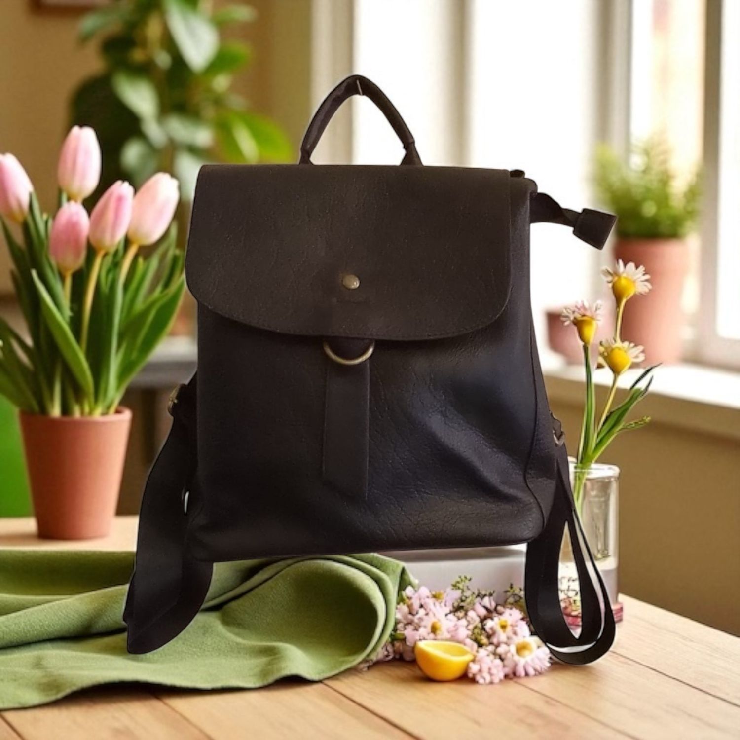 Collezione accessori zaino nero