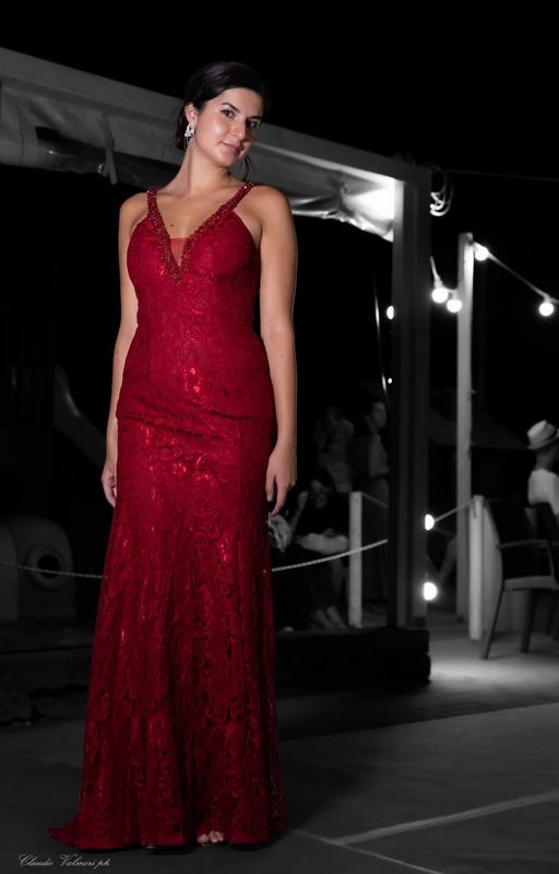 Collezione cerimonia abito pizzo bordeaux