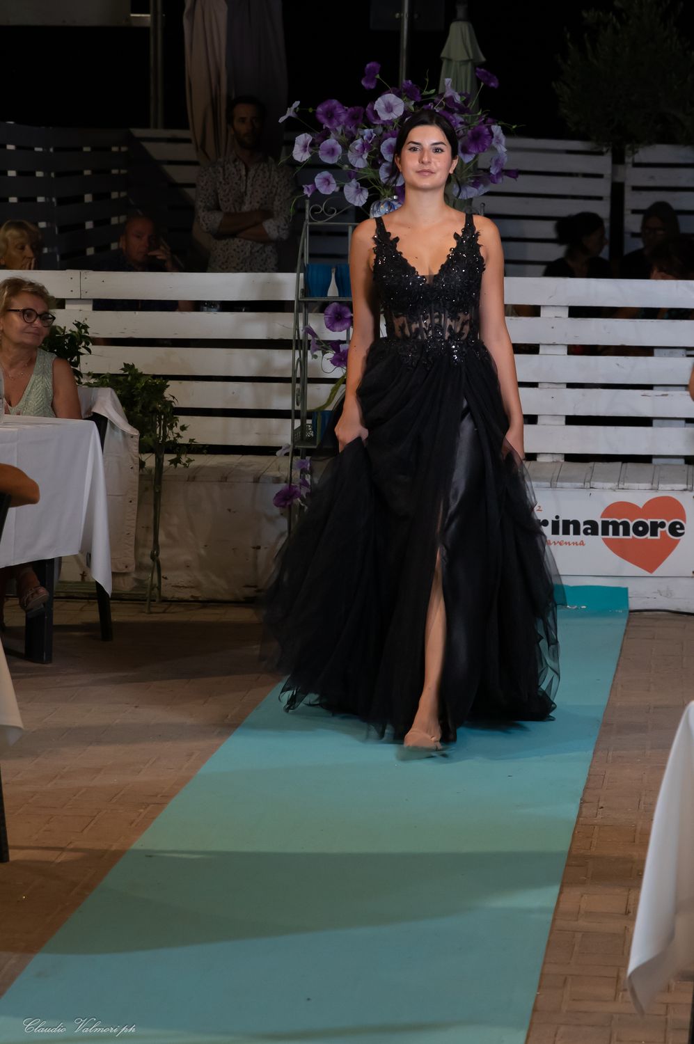 Collezione cerimonia abito corsetto ricamato  nero