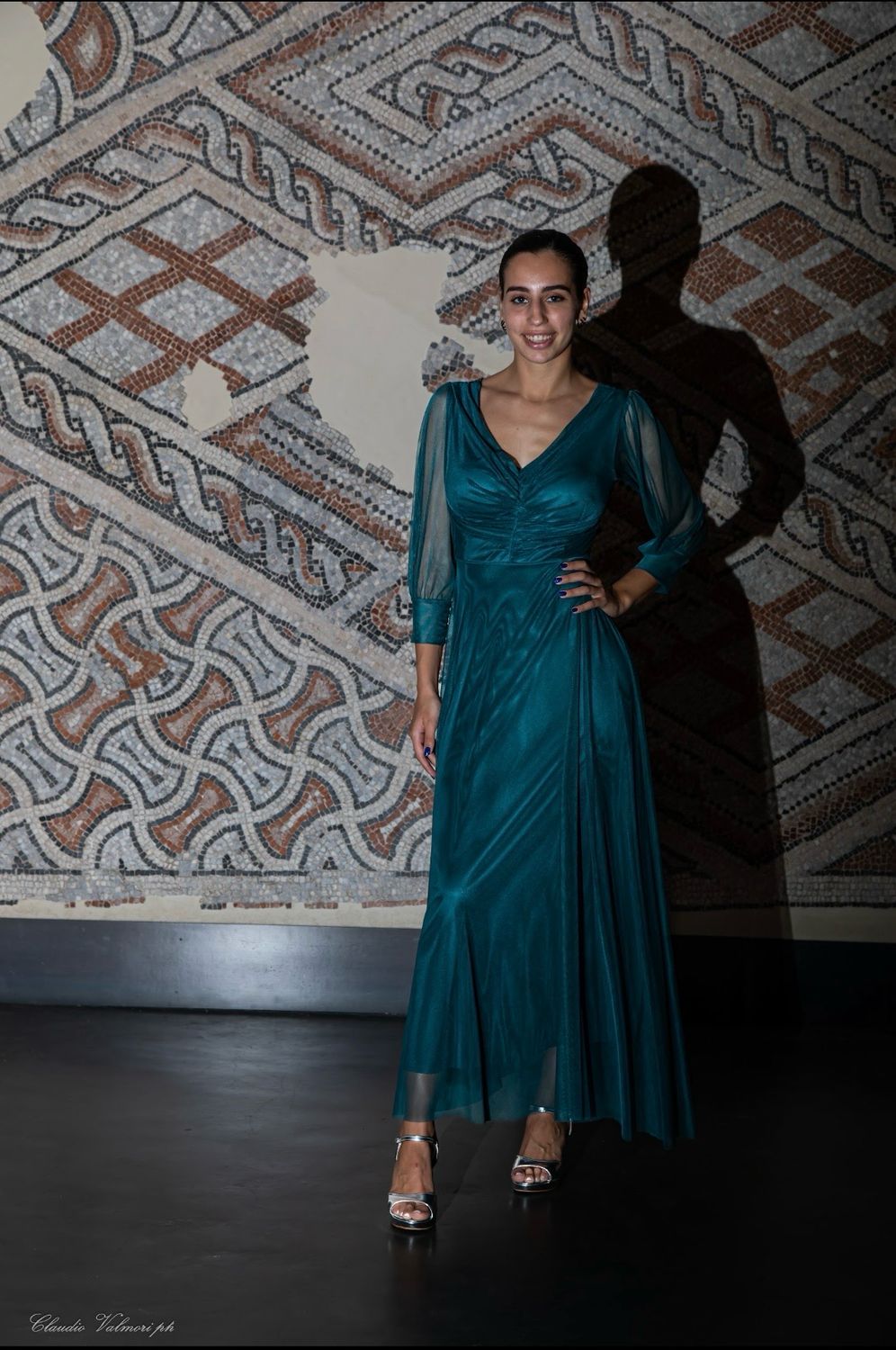 Collezione unica abito Emma petrolio