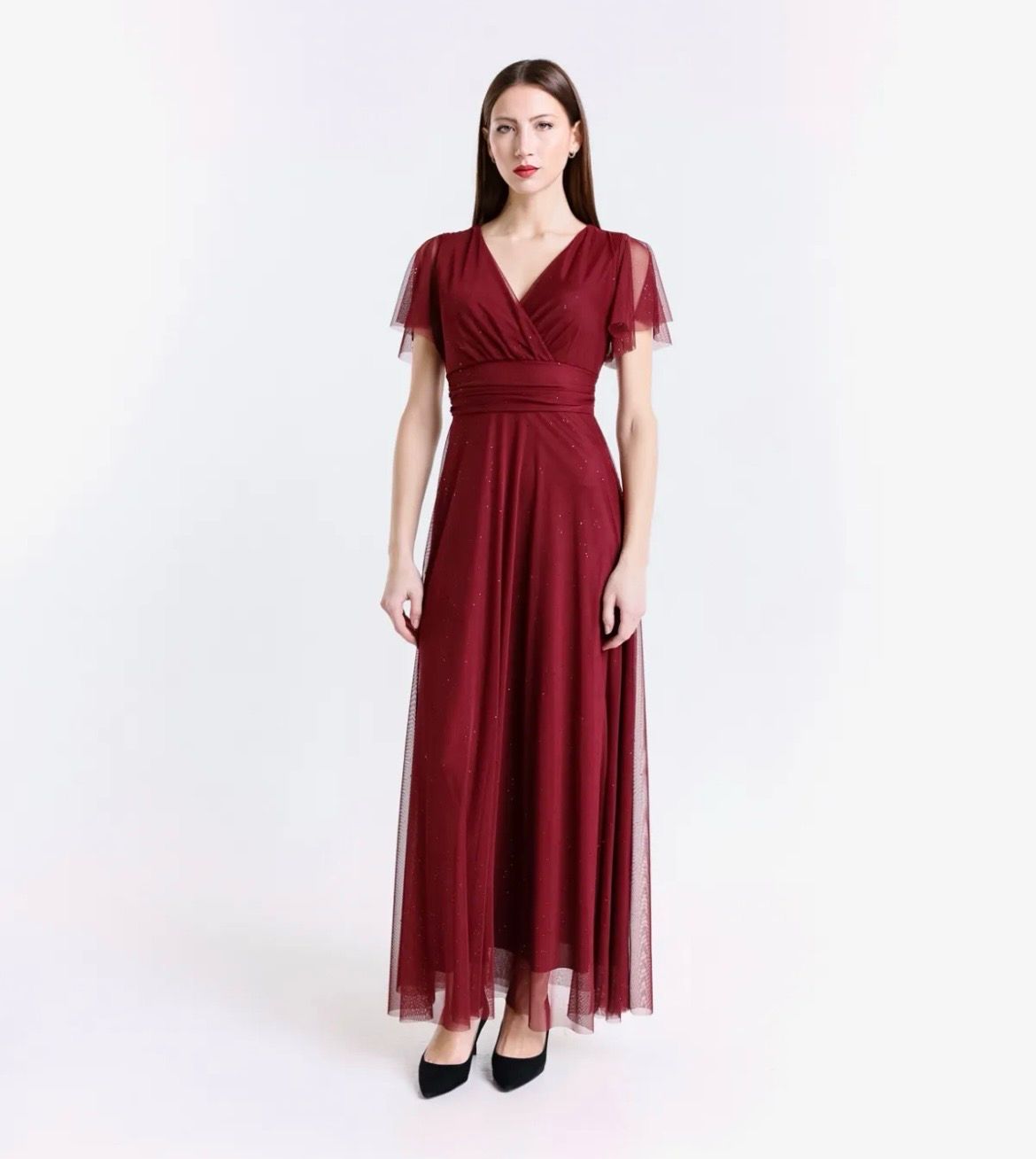 Collezione unica abito Lucia lurex vino