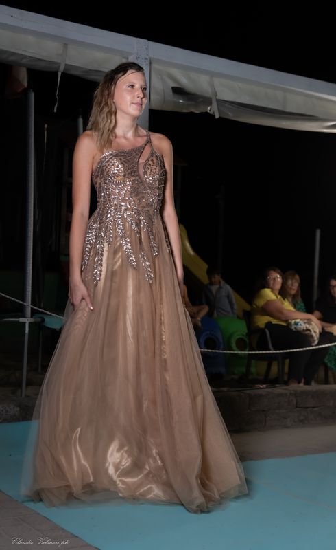 collezione cerimonia abito tulle beige