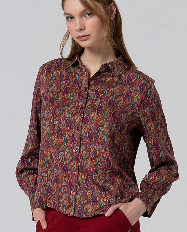 Surkana camicia fluda disegno cachemire