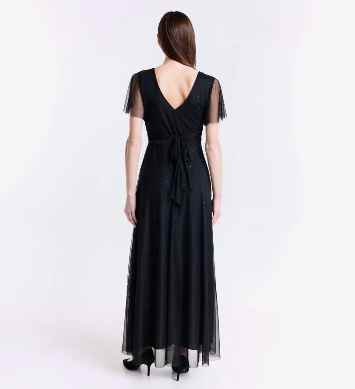 Collezione unica abito Lucia lurex nero