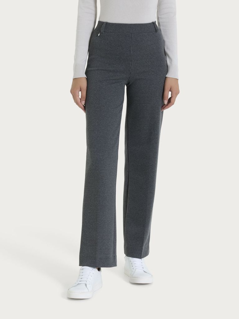 Ragno pantalone quadretto grigio
