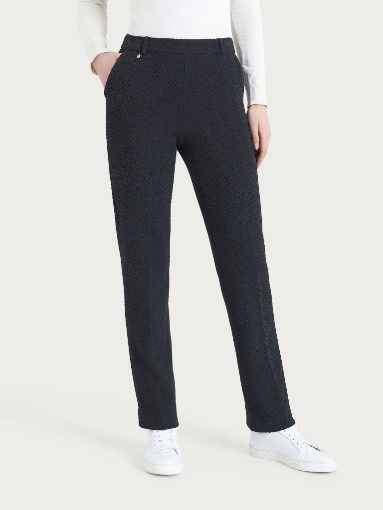Ragno pantalone Jacquard grigio