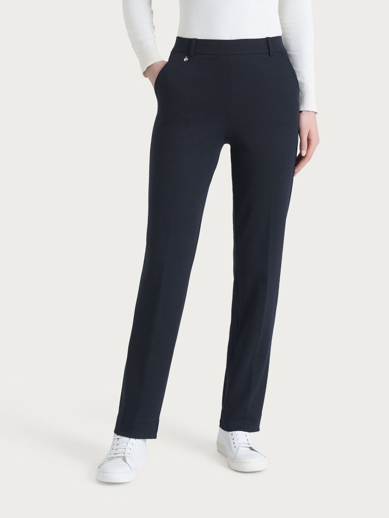 Ragno pantalone quadretti blu