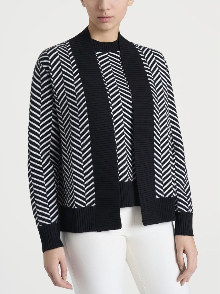 Ragno cardigan spinato nero