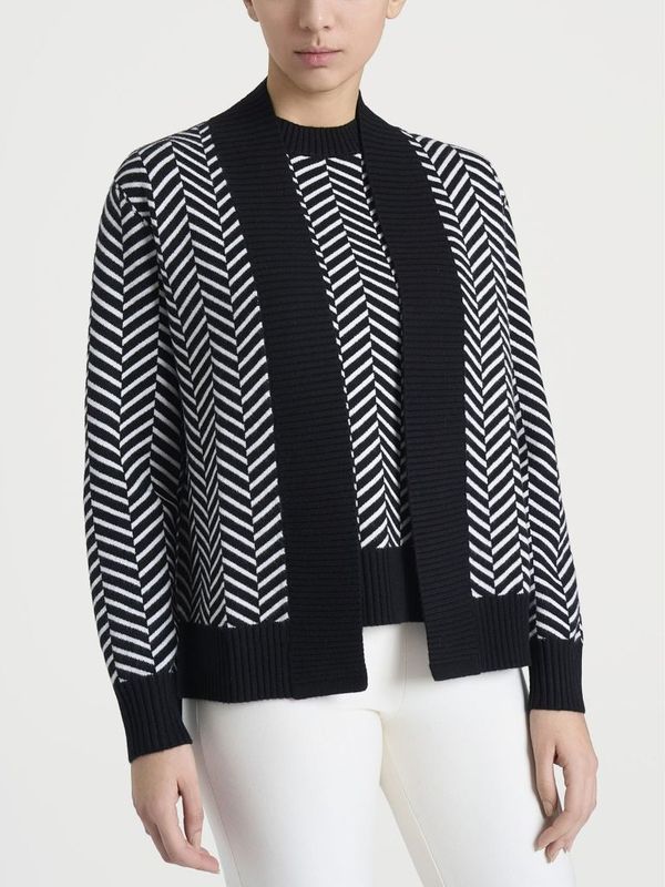 Ragno cardigan spinato nero