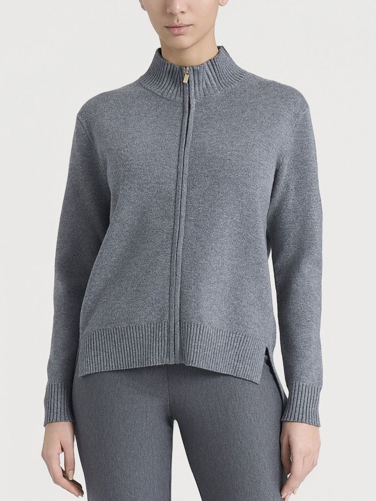 Ragno cardigan zip grigio
