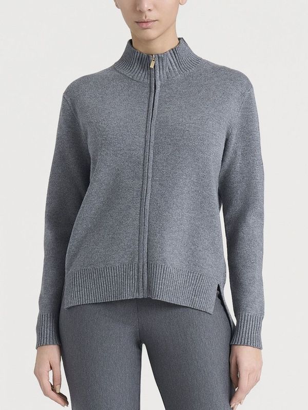 Ragno cardigan zip grigio