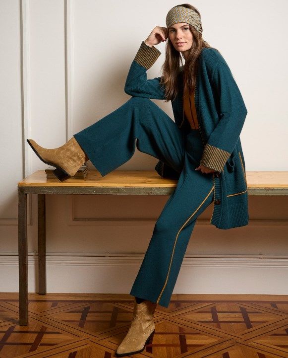 Surkana pantalone profilo petrolio