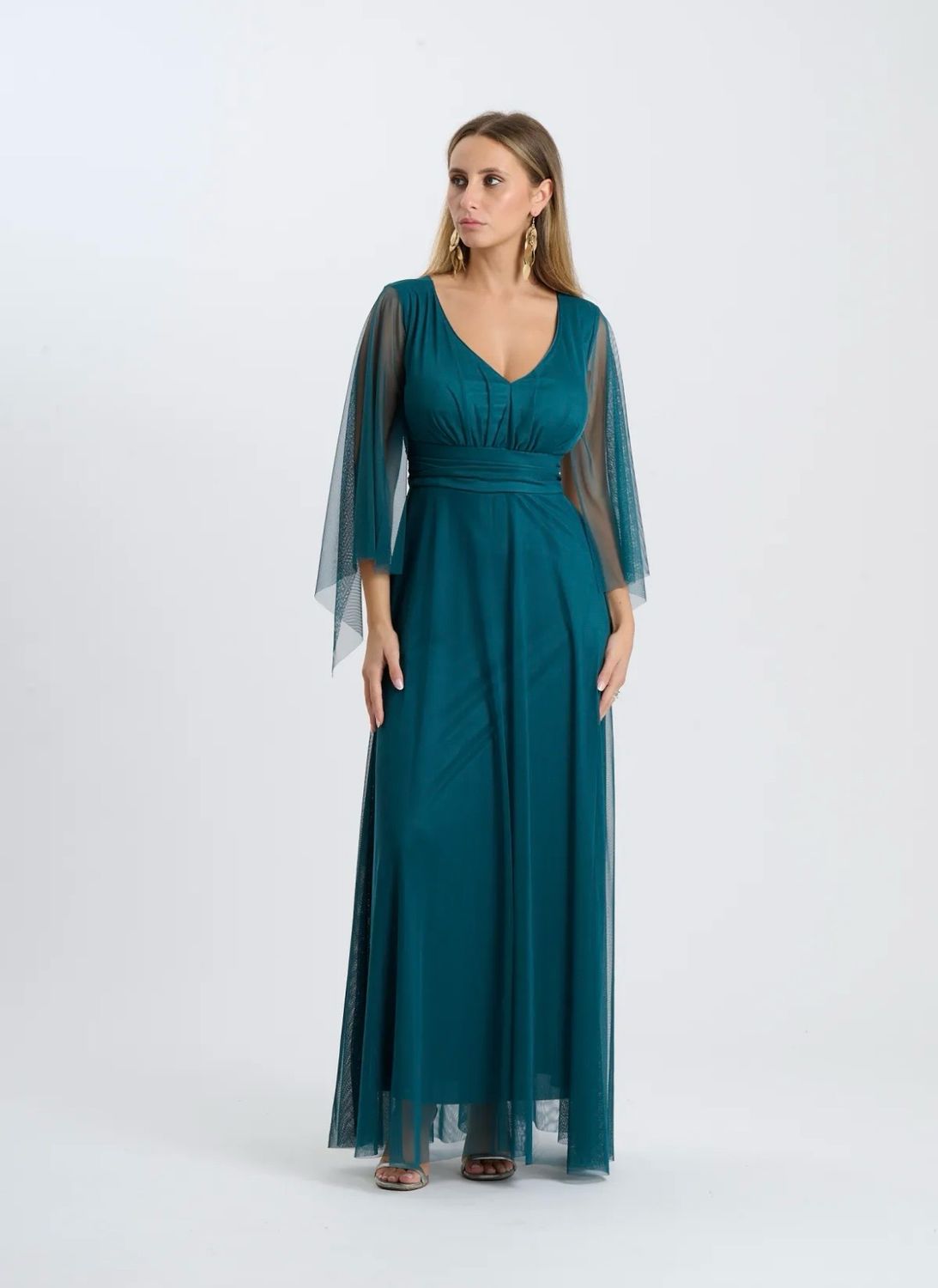 Collezione unica abito Elsa petrolio