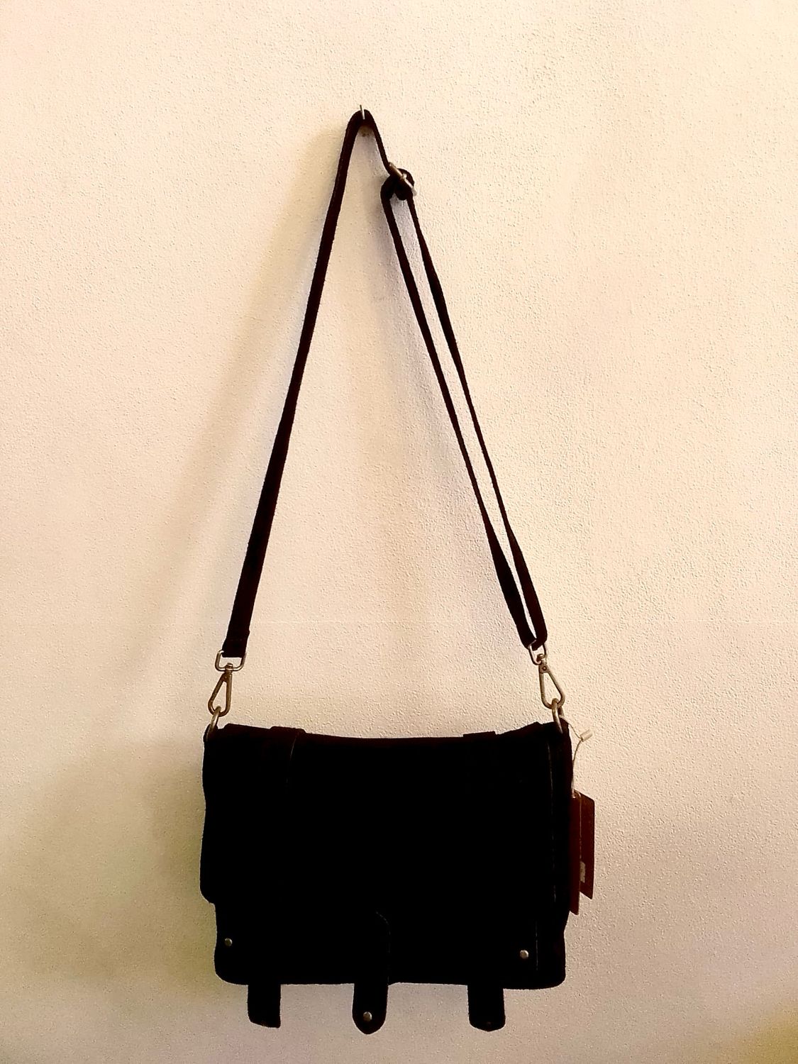 Collezione accessori borsa pelle nera