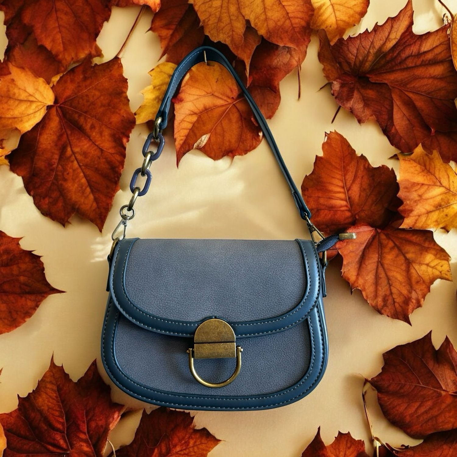 Collezione accessori borsa blu 512