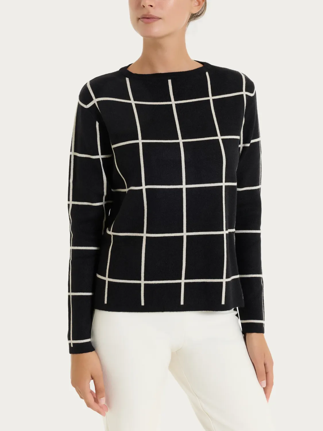 Ragno maglia quadri nera