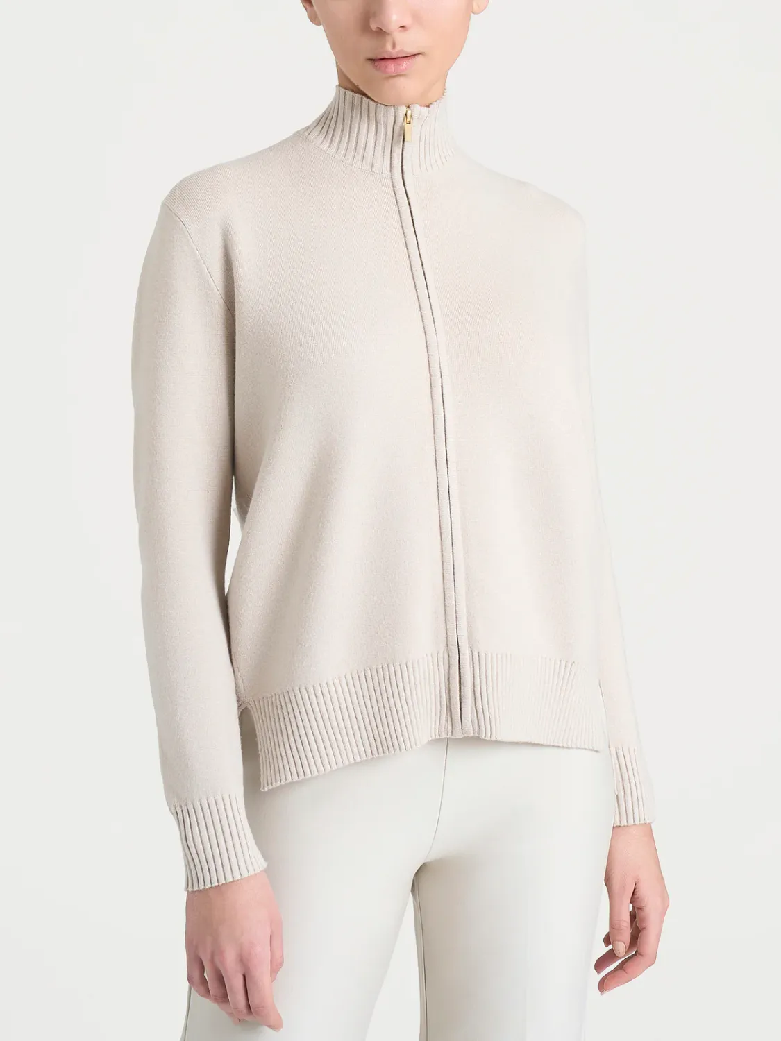 Ragno cardigan zip panna