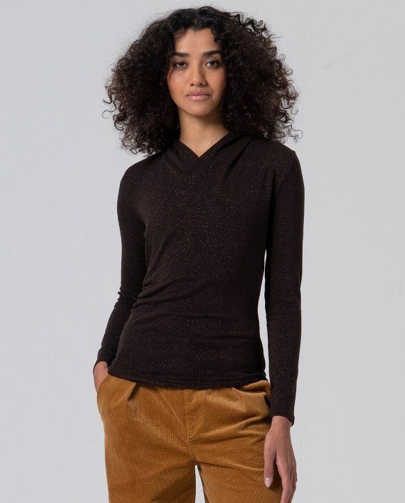 Surkana maglia marrone lurex