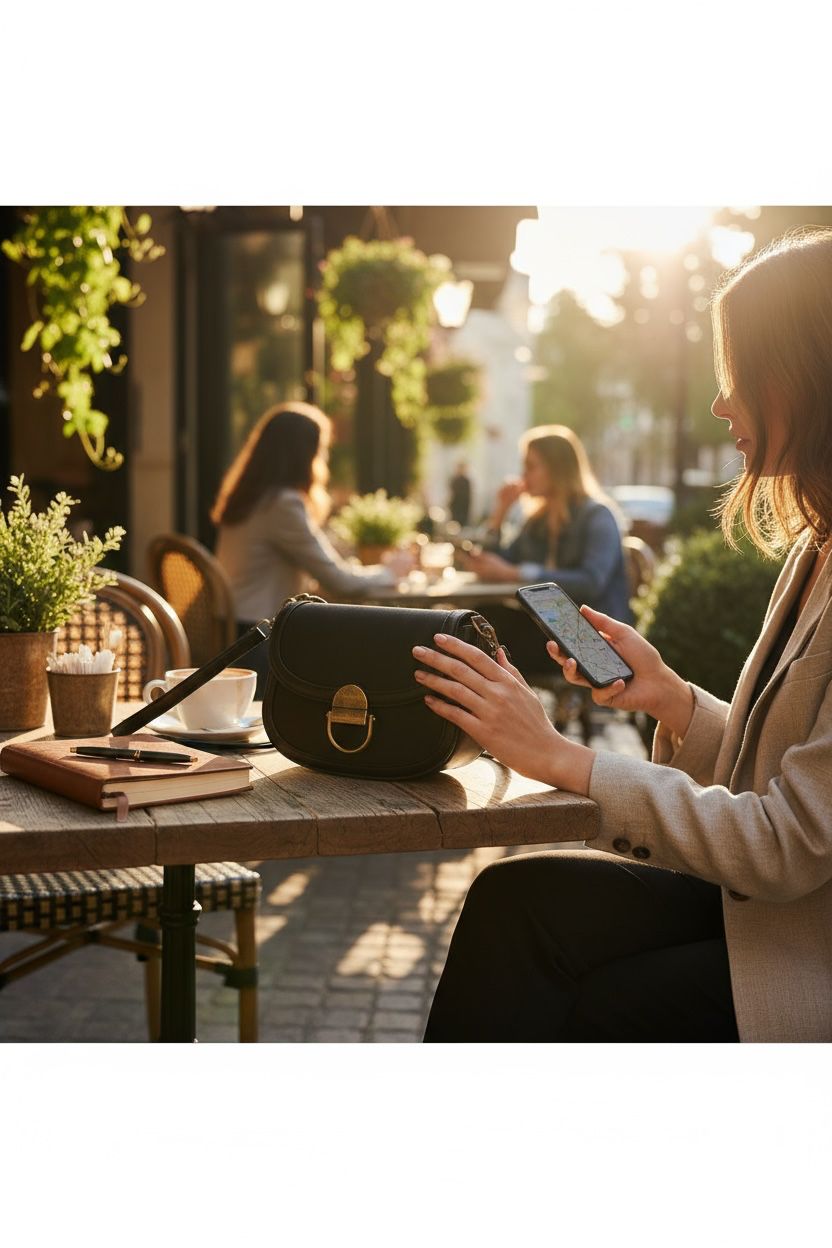Collezione accessori borsa nera 512