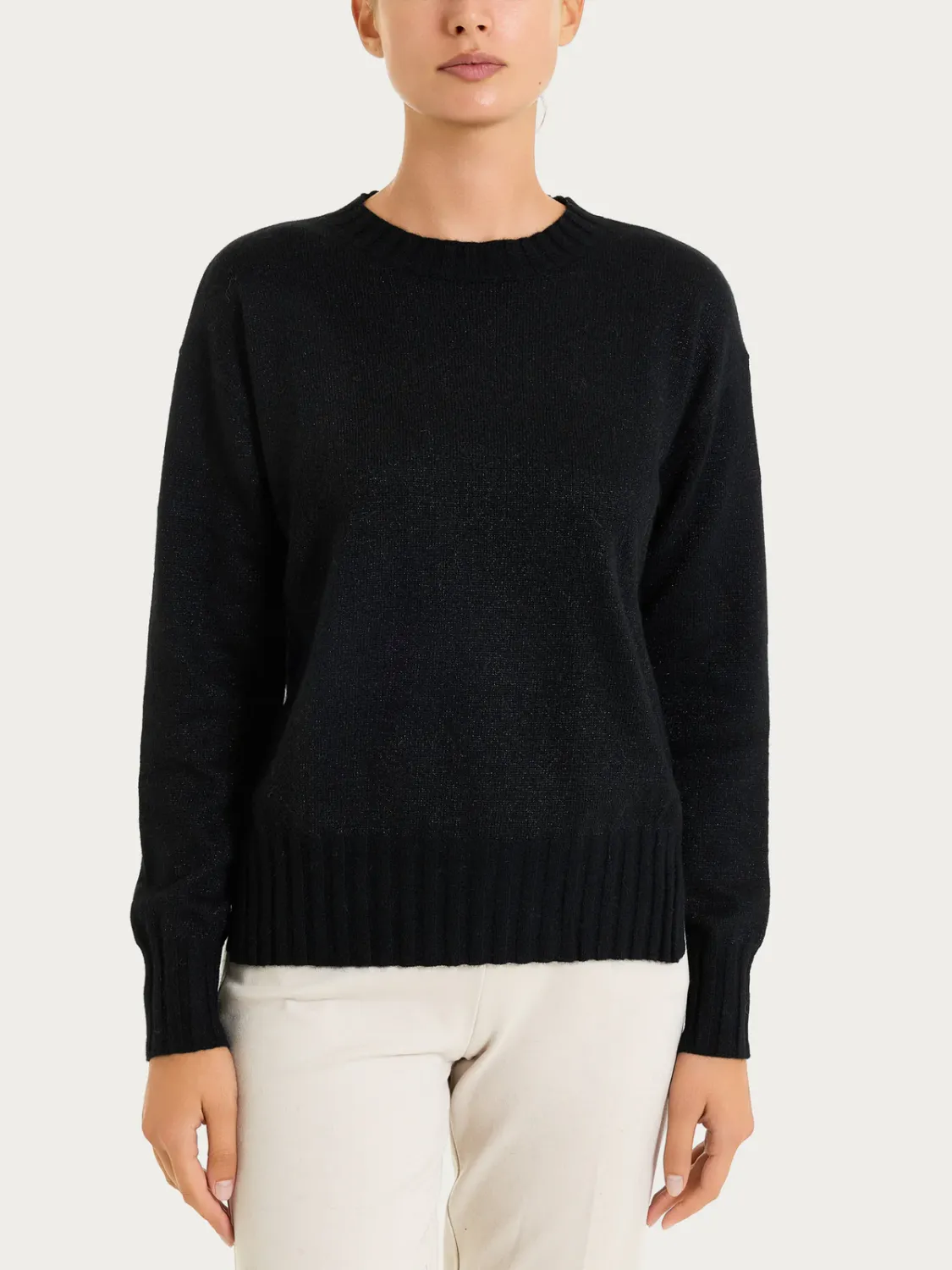 Ragno maglioncino nero lurex