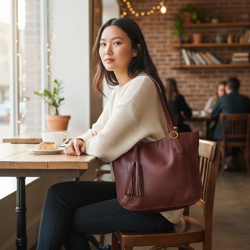 Collezione accessori borsa bordeaux 27611