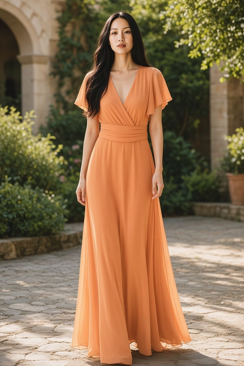 Collezione unica abito Lucia arancio