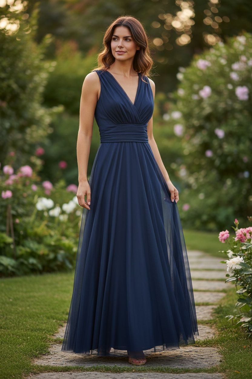 Collezione unica abito Flora blu notte