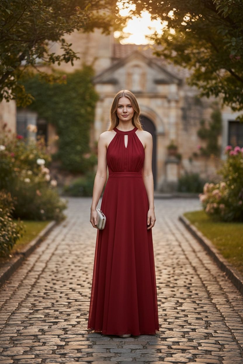 Collezione unica abito Lara bordeaux