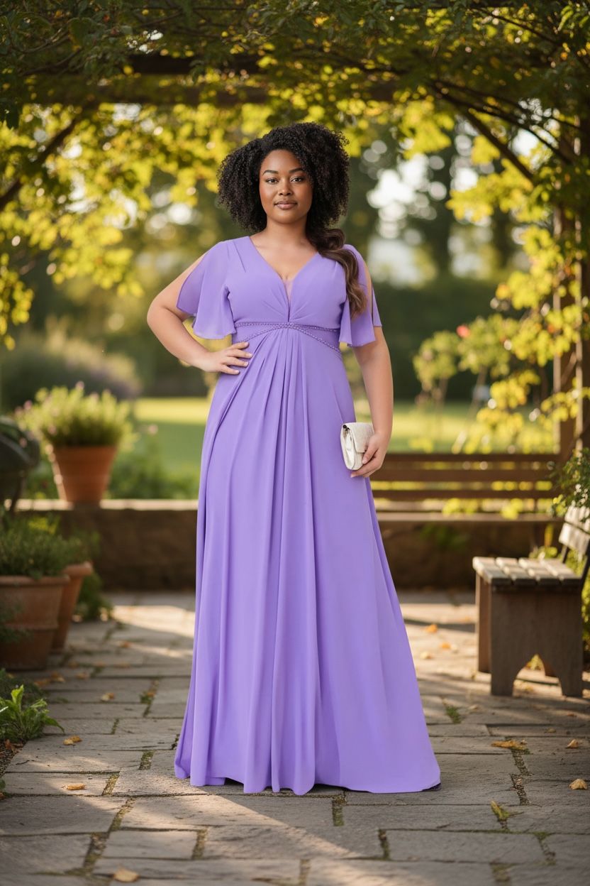 Collezione Curvy abito glicine