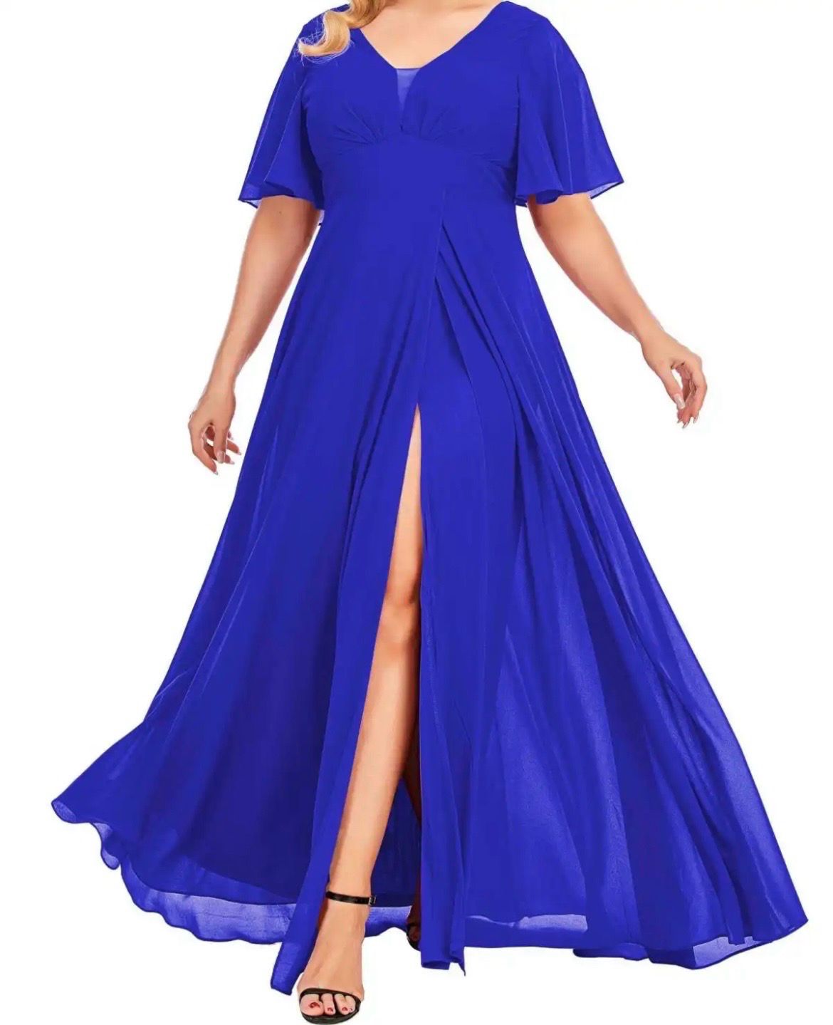 Collezione Cerimonia Curvy abito bluette