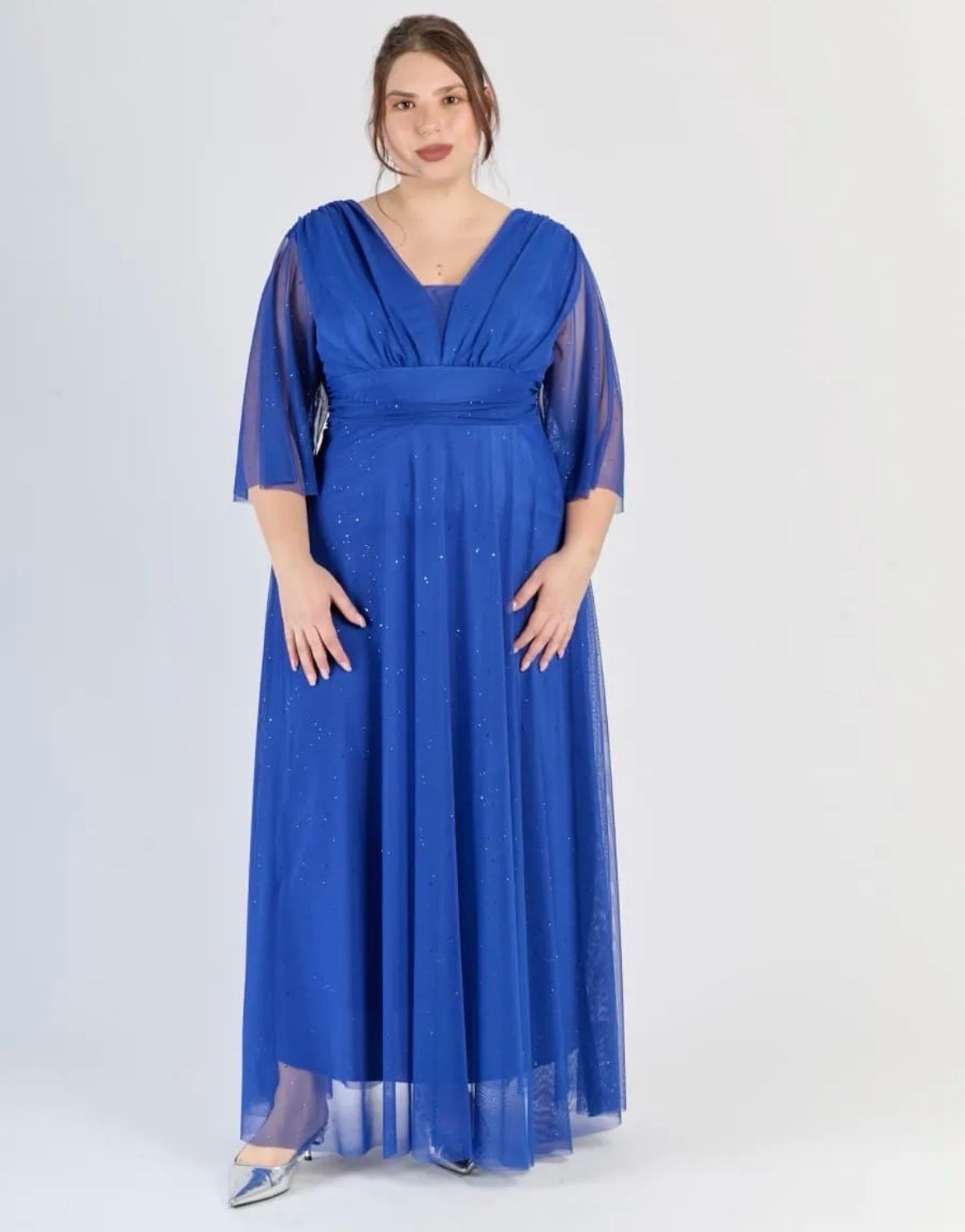 Collezione Cerimonia Curvy abito Trilly bluette