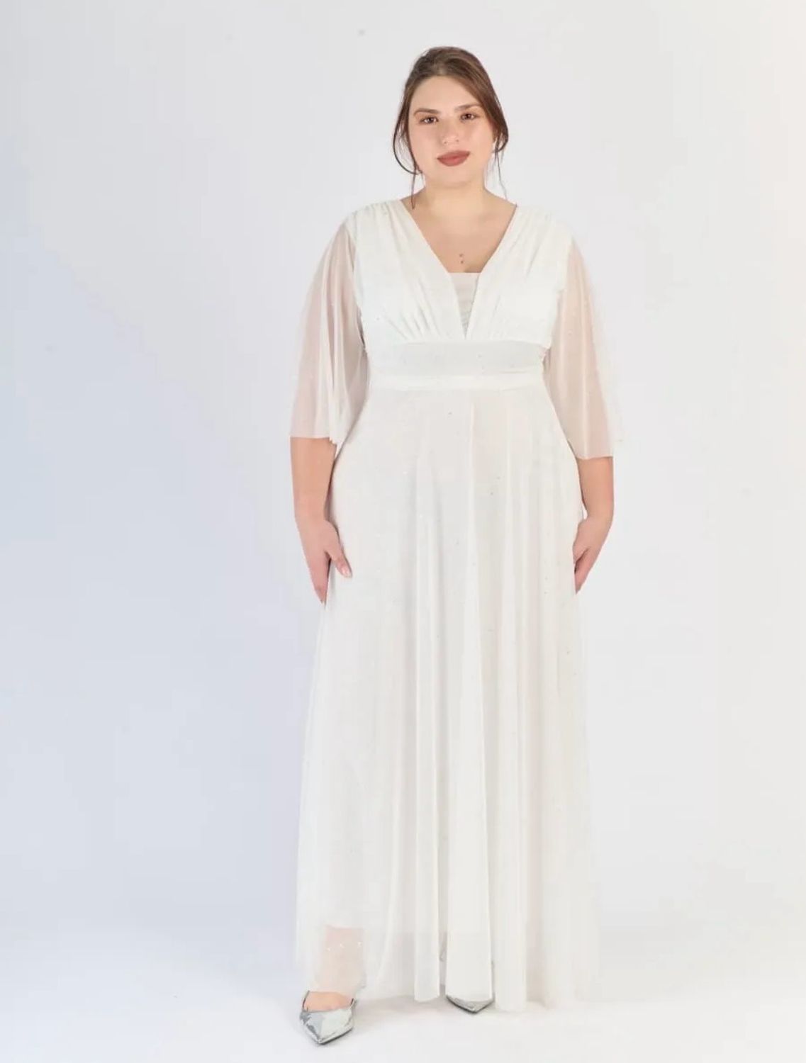 Collezione Cerimonia Curvy abito Trilly bianco