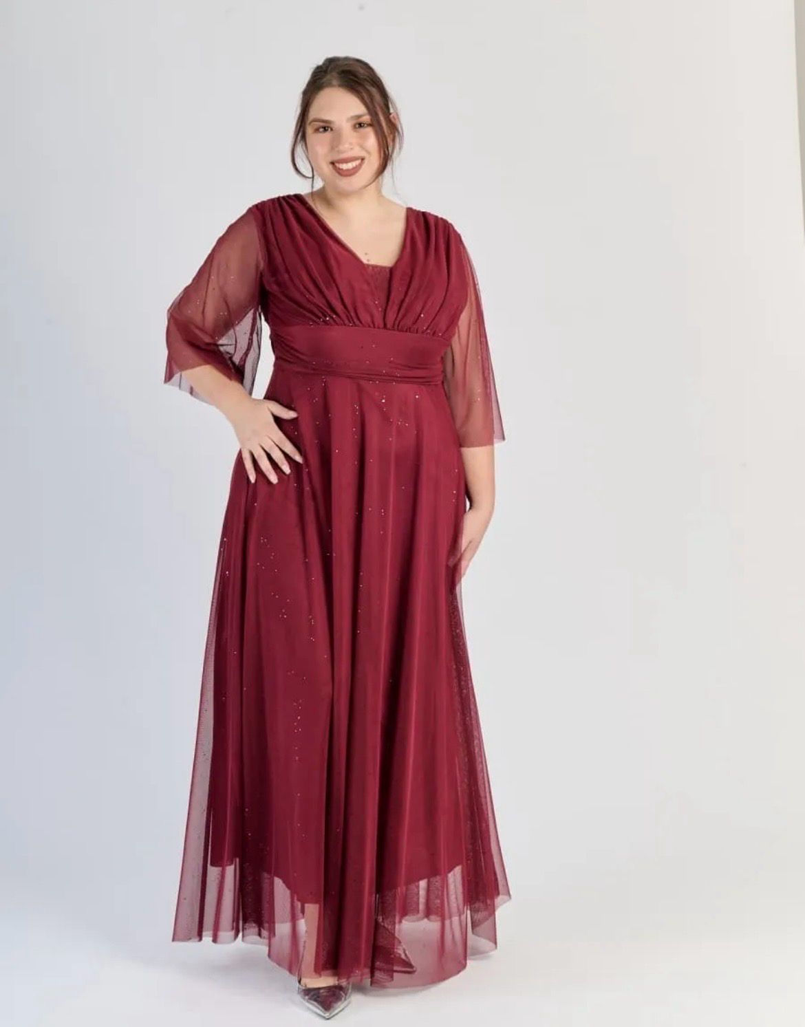 Collezione cerimonia Curvy abito Trilly vino
