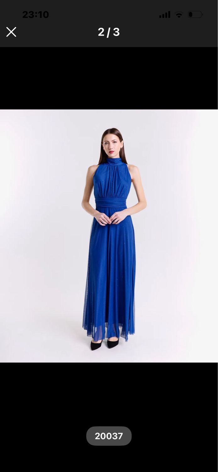 Collezione unica abito Lara lurex bluette