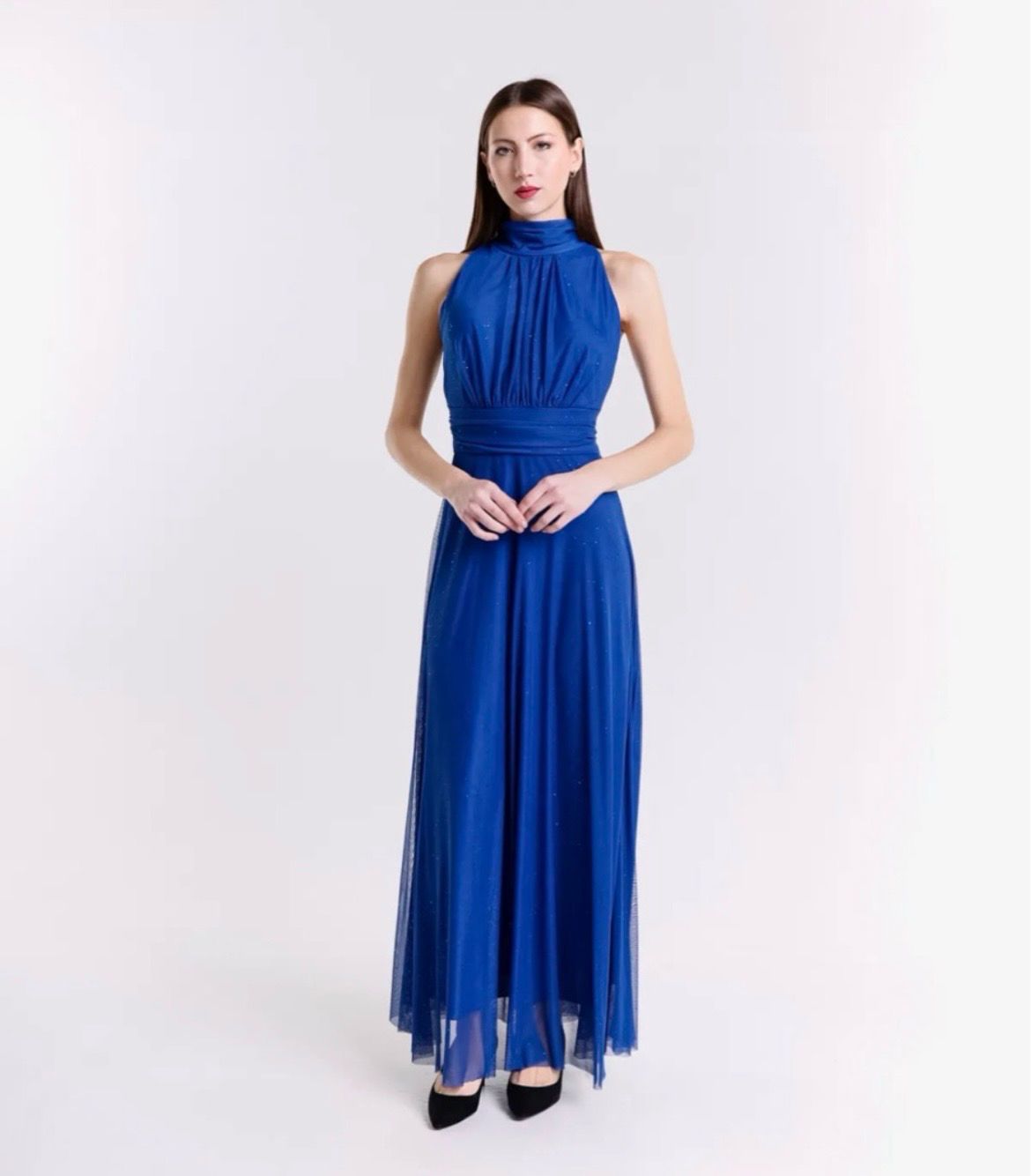 Collezione unica abito Lara lurex bluette