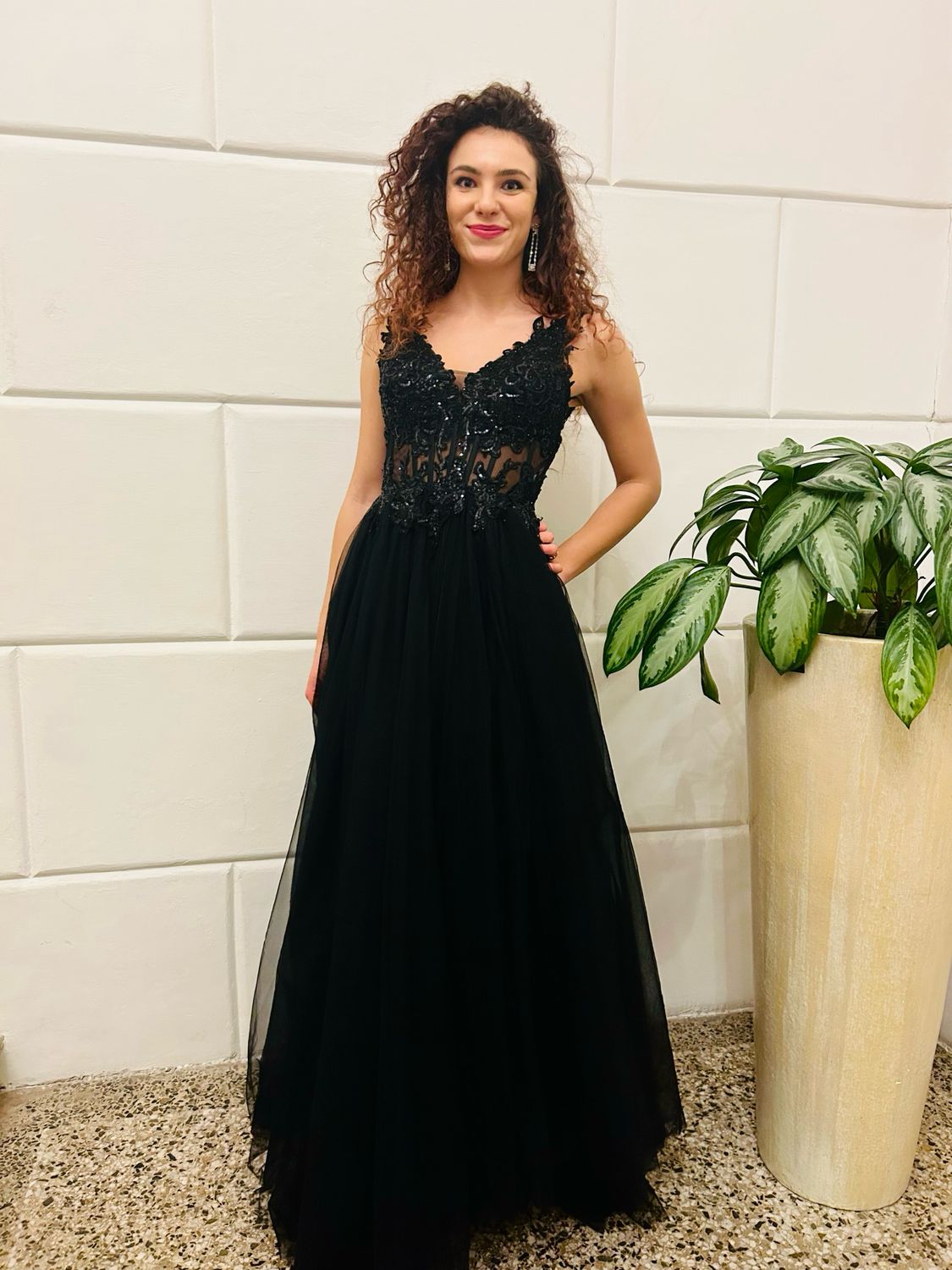 collezione cerimonia abito corsetto in tulle nero